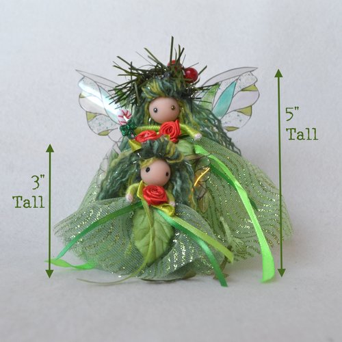 Gaia's Gift - 5" Green Christmas Fairy ornament