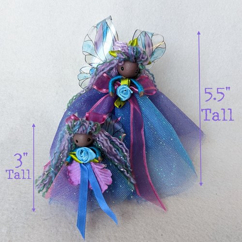 Sugar Plum Fairy Collection - 3" blue and purple Fairy