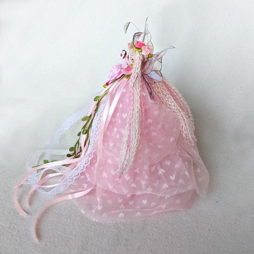 Cotton Candy Christmas - Large Pink Christmas/Yule Fairy tree topper