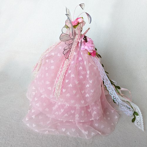 Cotton Candy Christmas - Large Pink Christmas/Yule Fairy tree topper