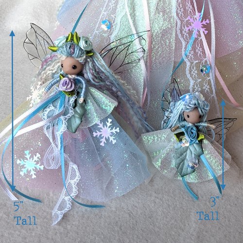 Snow Fairy Collection - 5" Winter Snow fairy doll