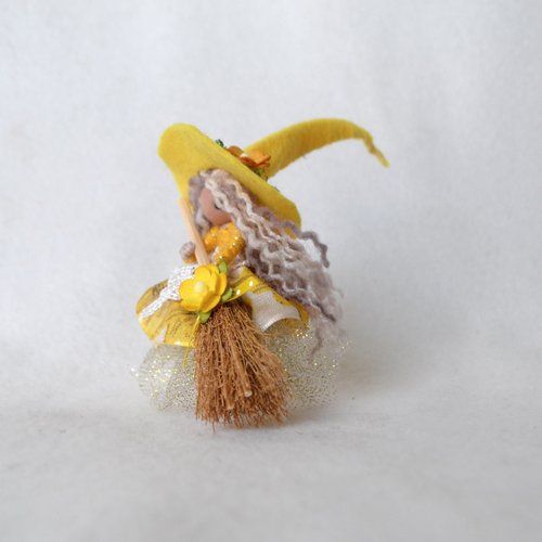 Spring Easter/Ostara Yellow witch doll