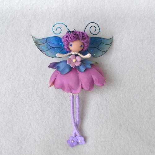 Purple Leggie flower fairy doll