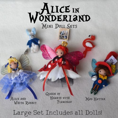 Queen of Hearts Alice in Wonderland fairy doll Set