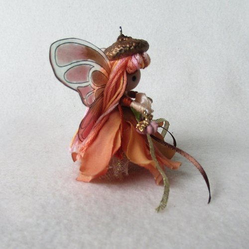 Orange pumpkin spice Autumn faerie doll