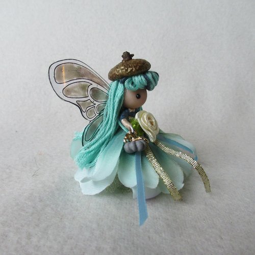 Teal Autumn Fall Fairy ornament