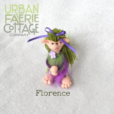 Florence - handmade purple impling doll