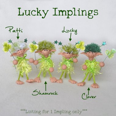 Handmade Good Luck Green Impling