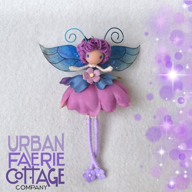 Purple Leggie flower fairy doll