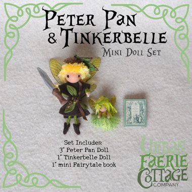 Peter Pan and Tinkerbell fairytale doll set